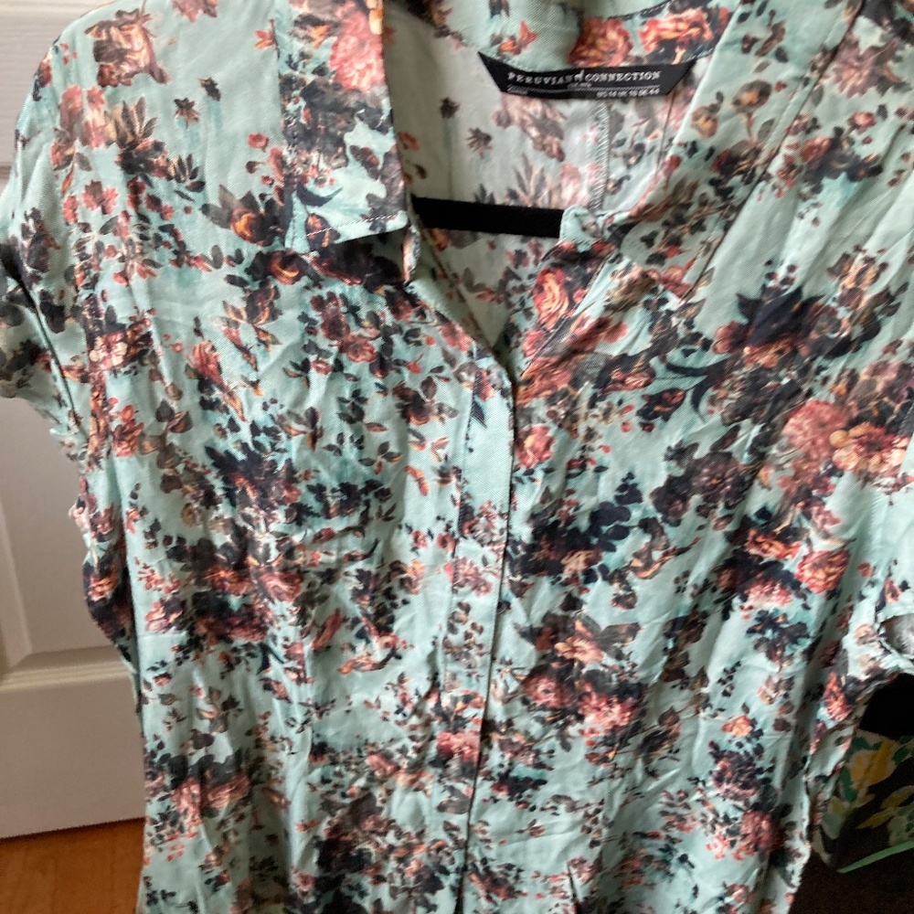 Peruvian Connection Blue Sage Rosewater Shirt